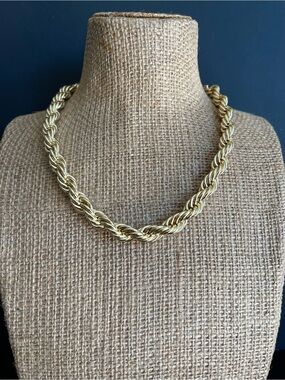 Sugarfix Chunky Gold Rope Chain Necklace - Women Jewelry